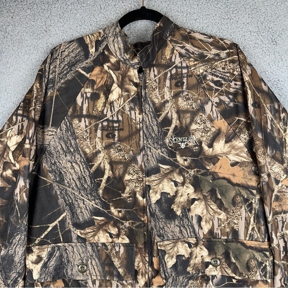 Scentlok Jacket Mens Medium Brown Camo Mossy Oak Vintage Break-Up Hunting Nature - Picture 7 of 11
